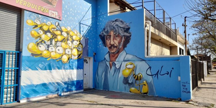 «Tiren papelitos»: el dibujante Caloi ya tiene su propio mural en Rafael Calzada