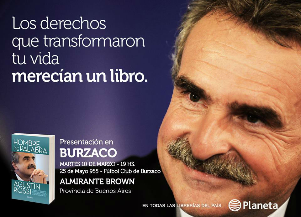 Rossi presenta su libro en Almirante Brown