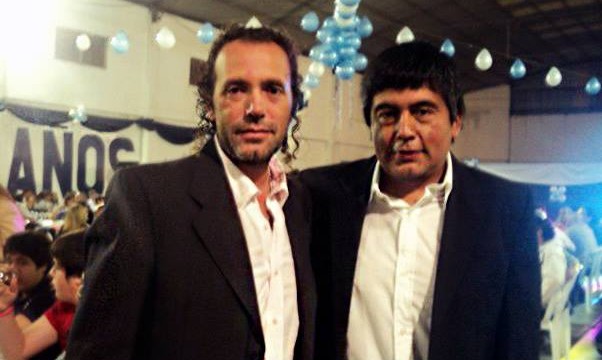 Ostaneeli, junto al presidente saliente, Damián Albarracín