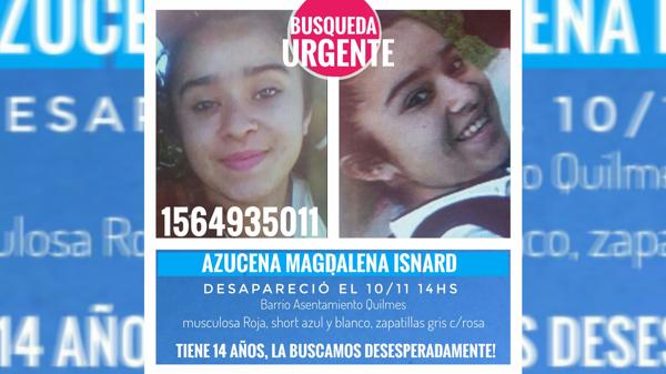 Desesperada búsqueda de una joven que desapareció en Quilmes