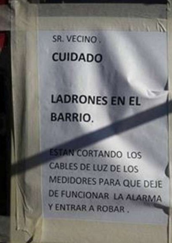 Adrogué: denuncian que cortan la luz para entrar a robar