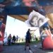 Claypole: homenaje a Maradona de vecinas y vecinos en el mural del Puente