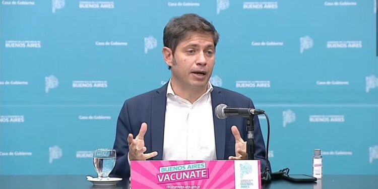 Kicillof anunció que a partir de hoy habrá vacunación libre para mayores de 45 años