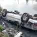 Robaron en Calzada, escaparon de la policía y cayeron a un arroyo de Quilmes