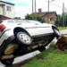 Longchamps: chocó contra un árbol y resultó herido
