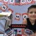 Don Orione: Román cumplió años y eligió la decoración con la temática de la línea de colectivos 160