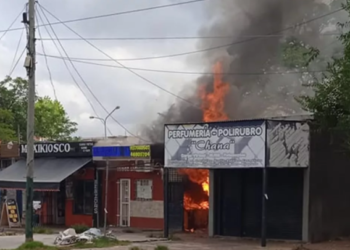 Don Orione: gran incendio en una pizzería