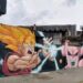 El increíble mural de Dragon Ball Z que pintó un artista en Burzaco