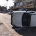 Impresionante choque y vuelco de una camioneta en Adrogué