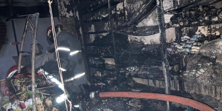 Se incendió un supermercado en San José