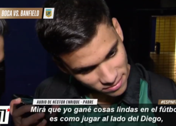 El emocionante mensaje del Negro Enrique a su hijo Ramiro tras convertir dos goles para Banfield