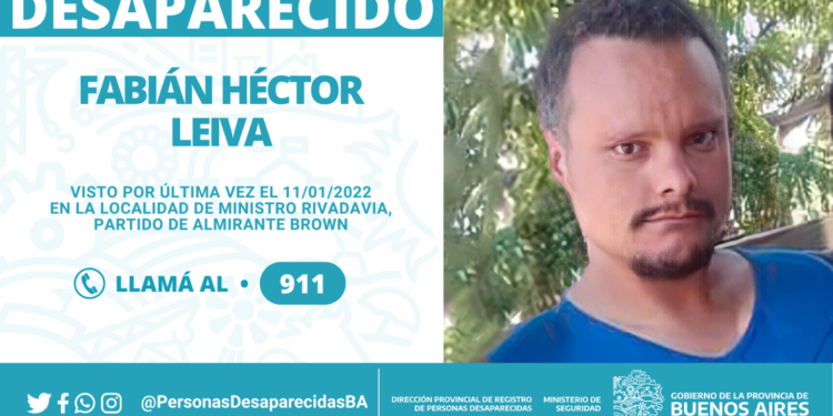 Buscan a un hombre de 37 años que desapareció hace 6 meses en Calzada