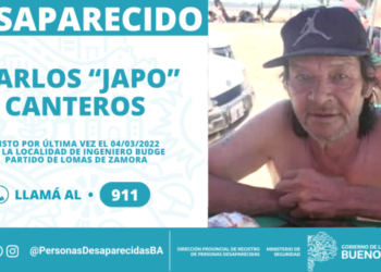 Buscan a un hombre de 62 años que desapareció hace cuatro meses en Lomas De Zamora
