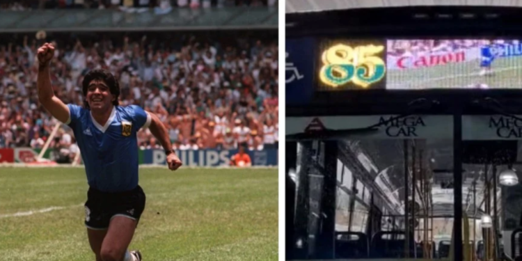 Un colectivo de Quilmes proyectará el gol de Maradona a los ingleses en el ’86