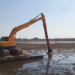 Empezó la obra de limpieza y recuperación de la laguna San Vicente