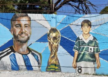 Tagliafico ya tiene su mural en el club de Calzada donde empezó a jugar