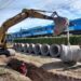 Construyen la infraestructura para el nuevo natatorio municipal de Brown