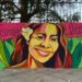 Banfield: estudiantes pintaron un mural en homenaje a Anahí Benítez