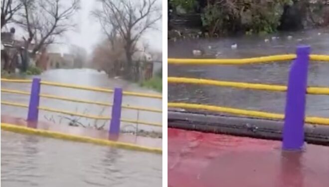 Calles anegadas, arroyos desbordados y vuelos cancelados, las consecuencias del temporal