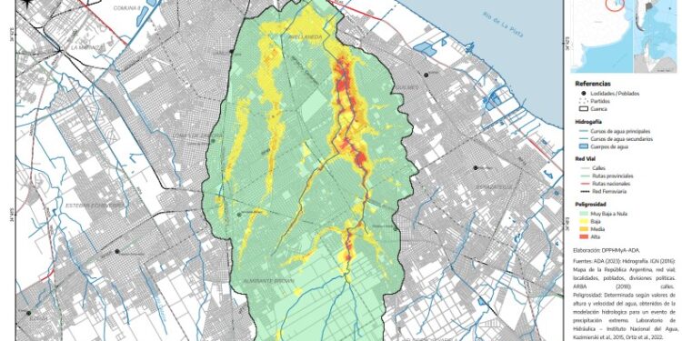 Provincia incluyó a Brown, Quilmes, Lanús y Avellaneda en el mapa de peligrosidad por inundaciones