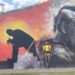 Pintaron en Adrogué y Malvinas dos murales en homenaje a Ricardo Iorio