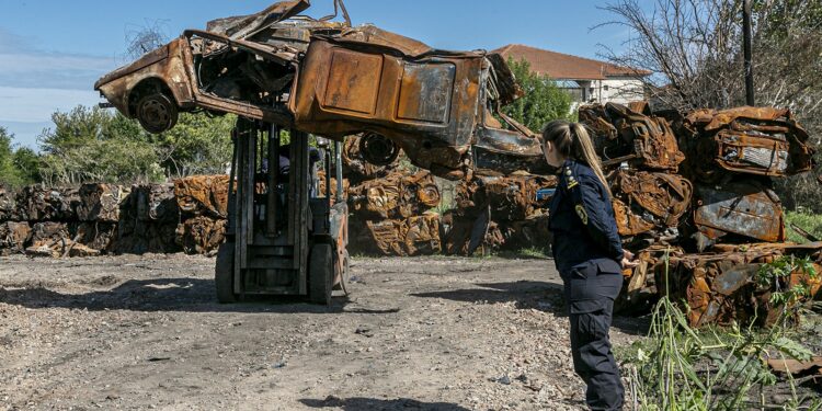 Compactaron en Don Orione casi 4 mil vehículos secuestrados