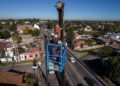 Repararon las luminarias LED del puente de Claypole
