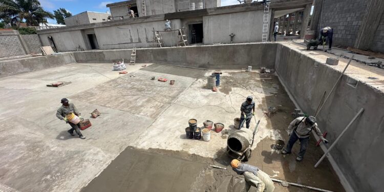 Calzada: entra en la última etapa la obra del natatorio municipal
