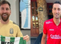 Messi y Scaloni posaron con camisetas de equipos de la región