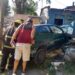 Choque en Almirante Brown: un auto terminó impactando contra una casa