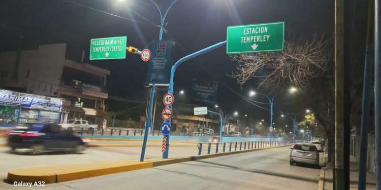 Temperley: reabrió el viaducto de Pasco tras siete meses de obra