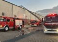 Se incendió parte de una fábrica del parque industrial Burzaco