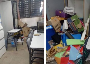 Entraron a una escuela de Claypole: robaron, rompieron, tiraron y hasta orinaron