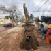 Avanza una obra hidráulica clave en Claypole en el marco de la renovación integral de la ruta 4