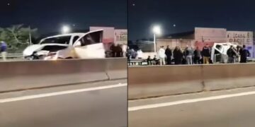 Lomas: iban a un cumpleaños, una camioneta robada los chocó, volcaron y hay dos jóvenes internadas y delincuentes prófugos