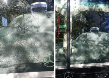 Con un ladrillo atacó un colectivo en Lomas: «Yo rompí el parabrisas porque…»
