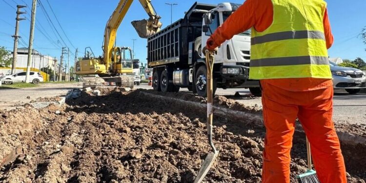 Con un avance del 30 por ciento, avanza la refacción de la avenida Yrigoyen