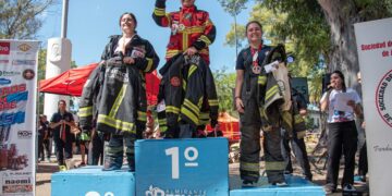 Con gran participación de los vecinos, los Bomberos organizaron la competencia «Brown Corre»
