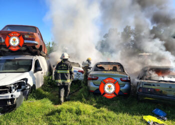 Otra vez se incendió un depósito de autos en Don Orione