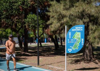 El increíble circuito aeróbico que construyeron en el velódromo de Escalada