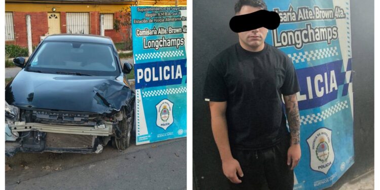 Longchamps: detuvieron al automovilista que atropelló, dejó en grave estado a dos jóvenes, se fue y escondió el auto