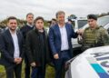 Kicillof, Cascallares y Fabiani inauguraron dos bases policiales y entregaron patrulleros
